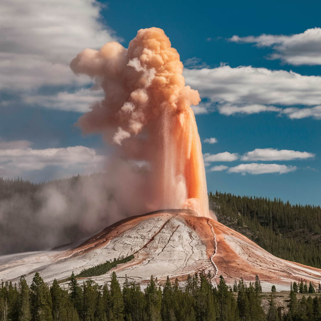 Géiser Old Faithful en Yellowstone