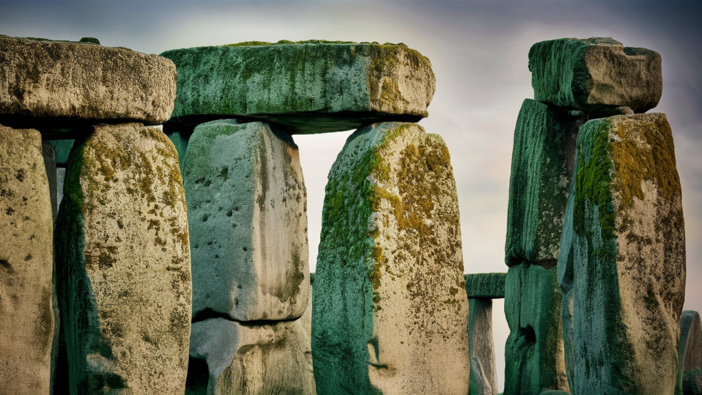 Primer plano de las piedras de Stonehenge