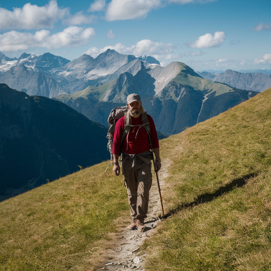 Sendero en los Alpes Suizos